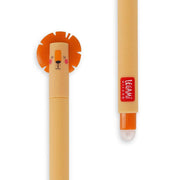 Legami Lion Erasable Gel Pen - Orange Ink