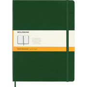 Moleskine Notebook, Extra Large, Ruled, Myrtle Green, Hard Cover (7.5 x 9.75)