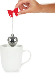 Coquette Tea Infuser with Romantic Red Bow