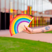 Rainbow Hand Fan