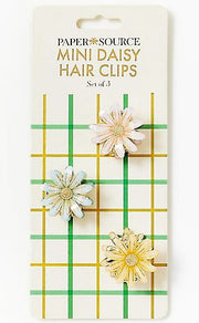 Mini Daisy Hair Clips, Set of 3
