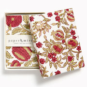 Pomegranate Block Printed Cotton Card Boxed Set 6pk - Exclusive