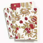 Pomegranate Block Printed Cotton Card Boxed Set 6pk - Exclusive