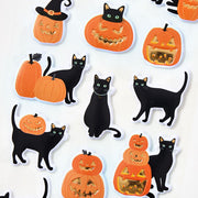 Puffy Cat & Pumpkin Sticker Sheet