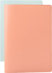 Paper Source Peach Leather Refillable A5 Journal Cover