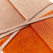Terracotta Suede Block Design Journal with Stitch Detail