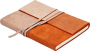 Terracotta Suede Block Design Journal with Stitch Detail