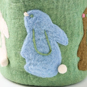 Bunny Pom Felt Basket