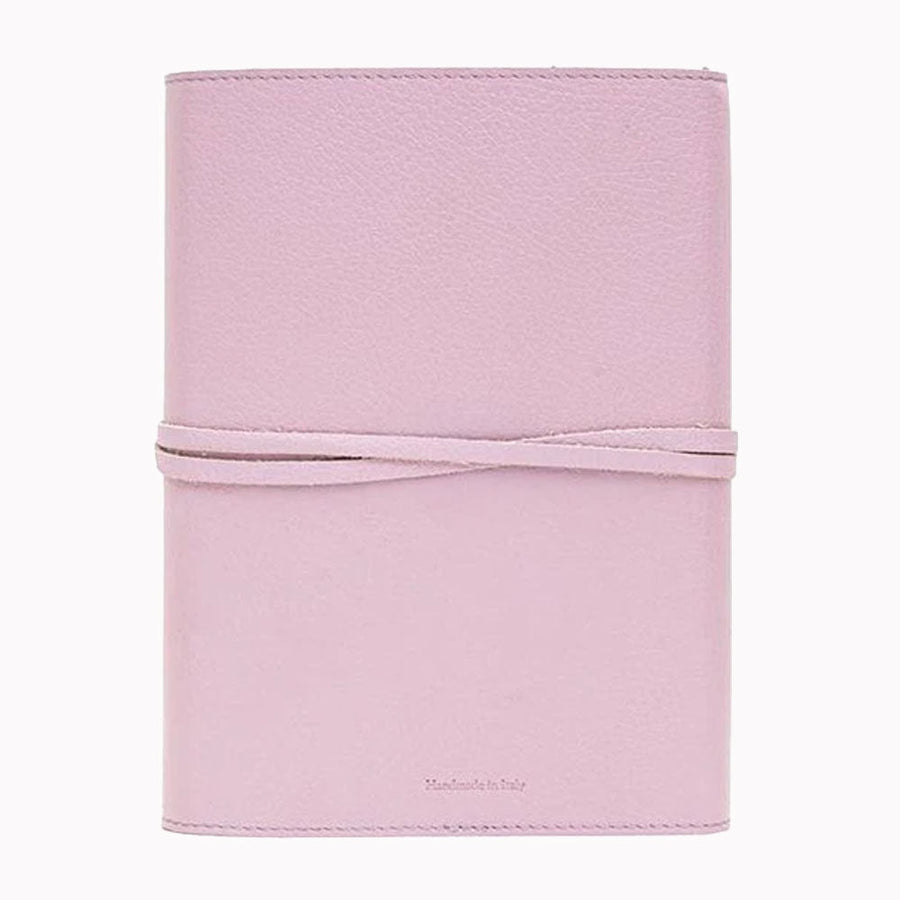 Lilac Grain Leather Journal with Tie Wraps
