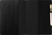 Paper Source Black Leather Refillable A5 Journal Cover
