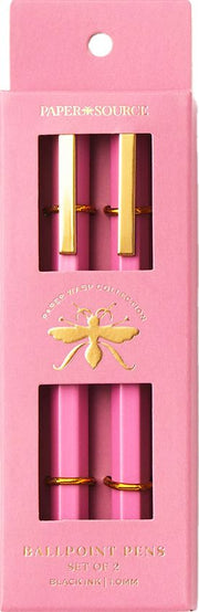 Paper Wasp Pink Ballpoint Pen S/2 - Limited Edition