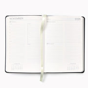2026-2027 Paper Source Black Leather 12-Month Daily Planner