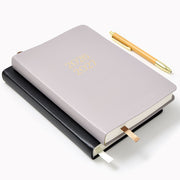 2026-2027 Paper Source Black Leather 12-Month Daily Planner