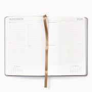 2026-2027 Paper Source Gray Lilac Leather 12-Month Daily Planner