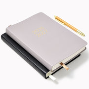 2026-2027 Paper Source Gray Lilac Leather 12-Month Daily Planner
