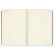 2026-2027 Paper Source Gray Lilac Leather 12-Month Daily Planner