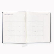 2026-2027 Paper Source Black Leather 18-Month Monthly Desk Planner