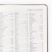 2026-2027 Paper Source Black Leather 18-Month Monthly Desk Planner