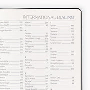 2026-2027 Paper Source Black Leather 18-Month Monthly Desk Planner