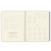 2026-2027 Paper Source Black Leather 18-Month Monthly Desk Planner