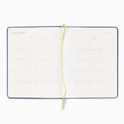 2026-2027 Paper Source Cobalt Blue Leather 18-Month Monthly Desk Planner
