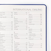 2026-2027 Paper Source Cobalt Blue Leather 18-Month Monthly Desk Planner