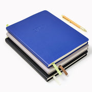 2026-2027 Paper Source Cobalt Blue Leather 18-Month Weekly Desk Planner