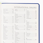 2026-2027 Paper Source Cobalt Blue Leather 18-Month Weekly Desk Planner