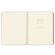 2026-2027 Paper Source Cobalt Blue Leather 18-Month Weekly Desk Planner