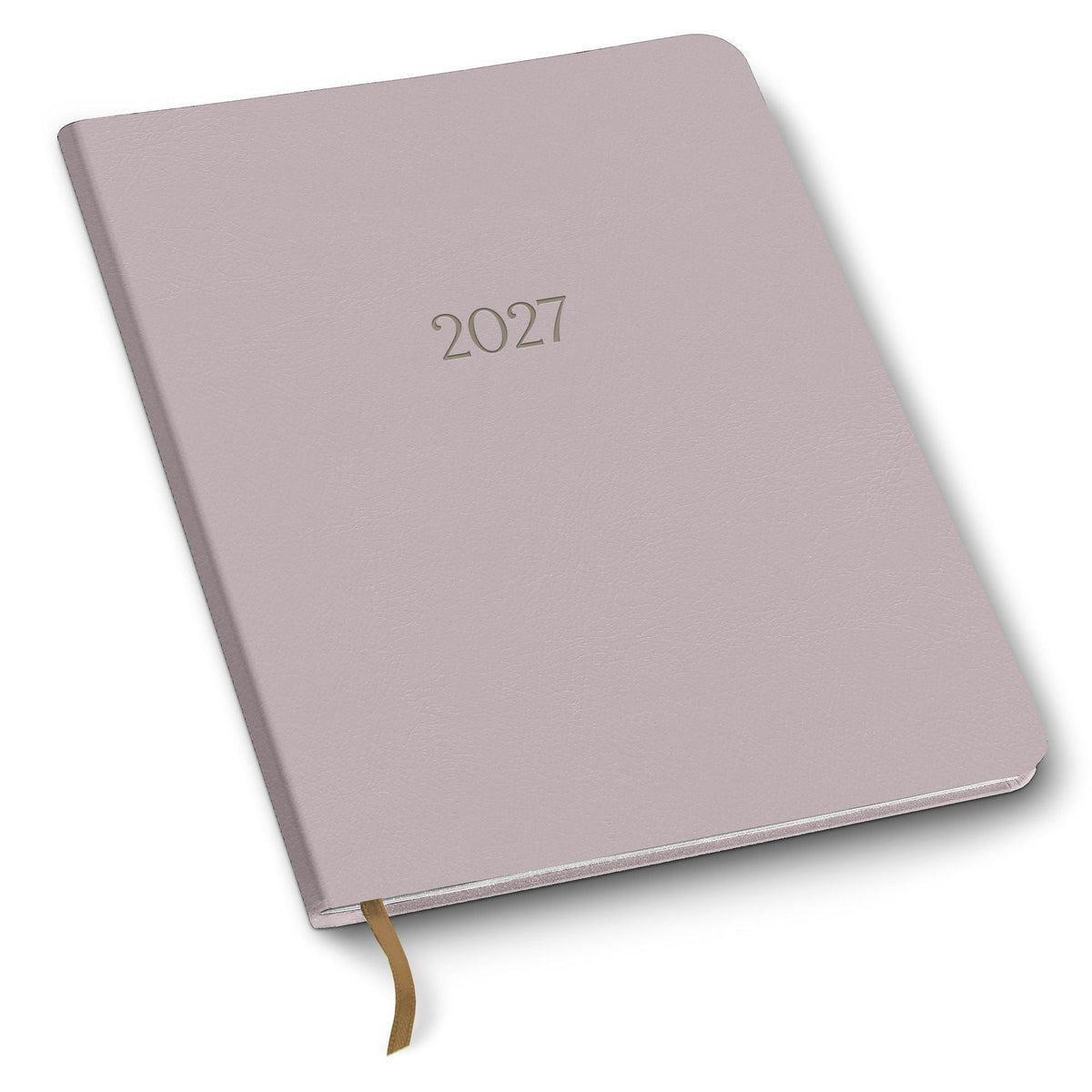 2026-2027 Paper Source Gray Lilac Leather 18-Month Monthly Desk Planner