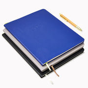 2026-2027 Paper Source Gray Lilac Leather 18-Month Monthly Desk Planner