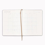 2026-2027 Paper Source Gray Lilac Leather 18-Month Monthly Desk Planner
