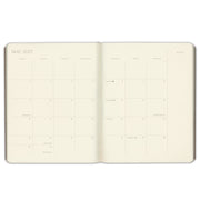 2026-2027 Paper Source Gray Lilac Leather 18-Month Monthly Desk Planner