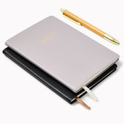 2026-2027 Paper Source Black Leather 18-Month Monthly Pocket Planner