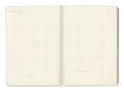 2026-2027 Paper Source Black Leather 18-Month Monthly Pocket Planner