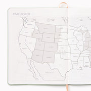 2027 Paper Source Dusty Mauve Monthly Desk Planner