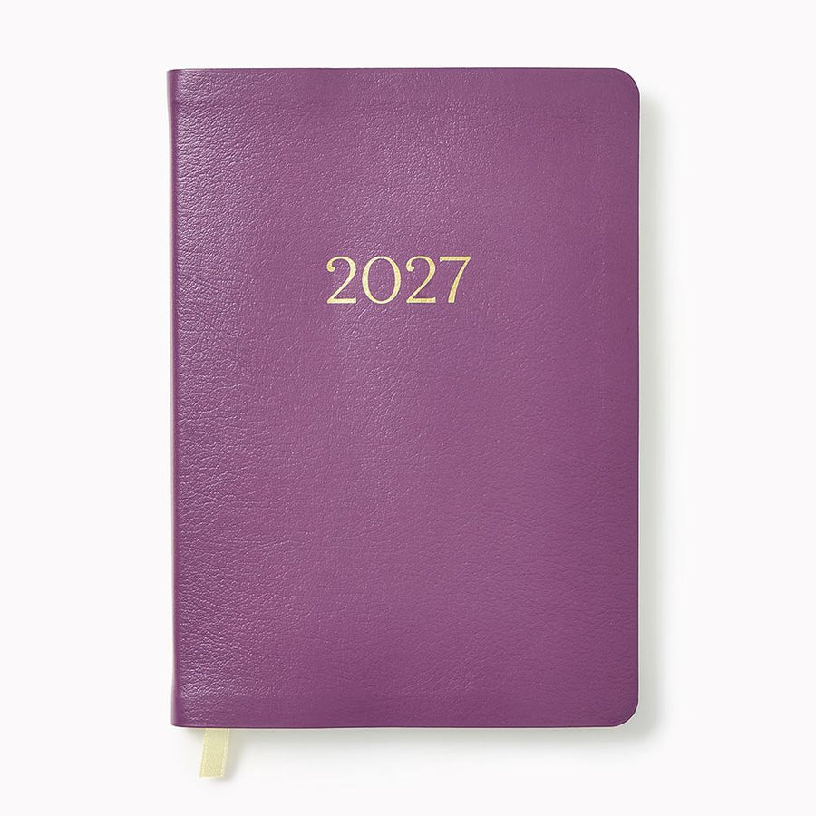 2027 Paper Source Dusty Mauve Weekly Desk Planner