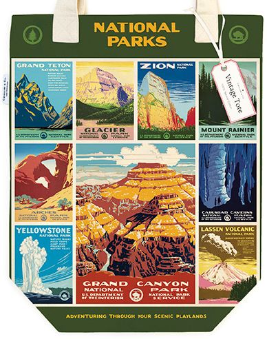 Green National Parks Posters Tote Bag