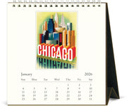 2026 Cavallini Chicago Desk Calendar