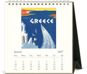 2027 Vintage Travel Desk Calendar