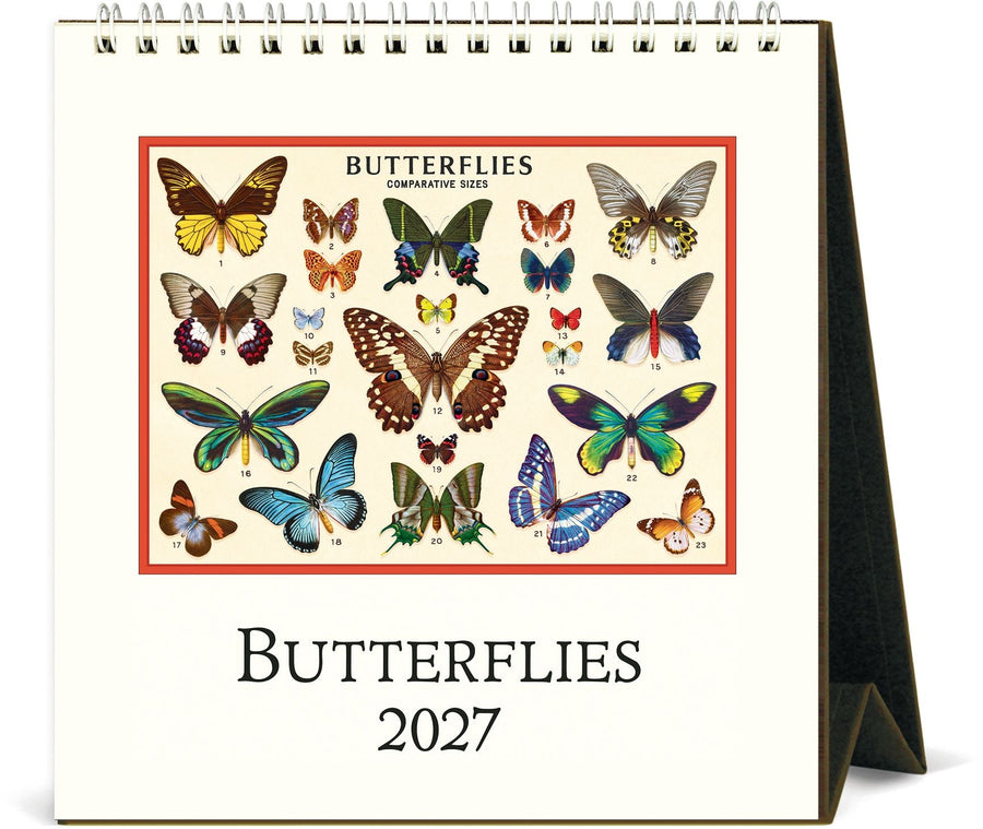 2027 Butterflies Desk Calendar