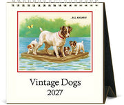 2027 Vintage Dogs Desk Calendar