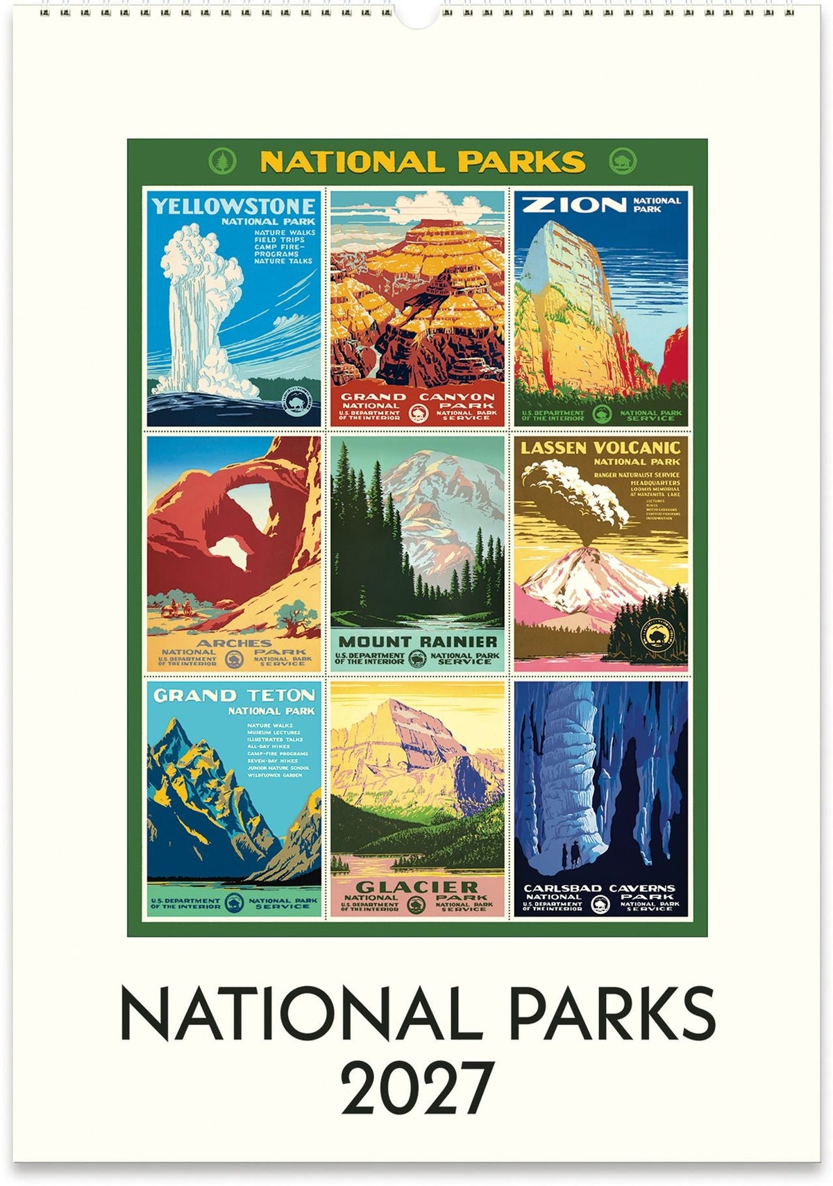 2027 National Parks Wall Calendar