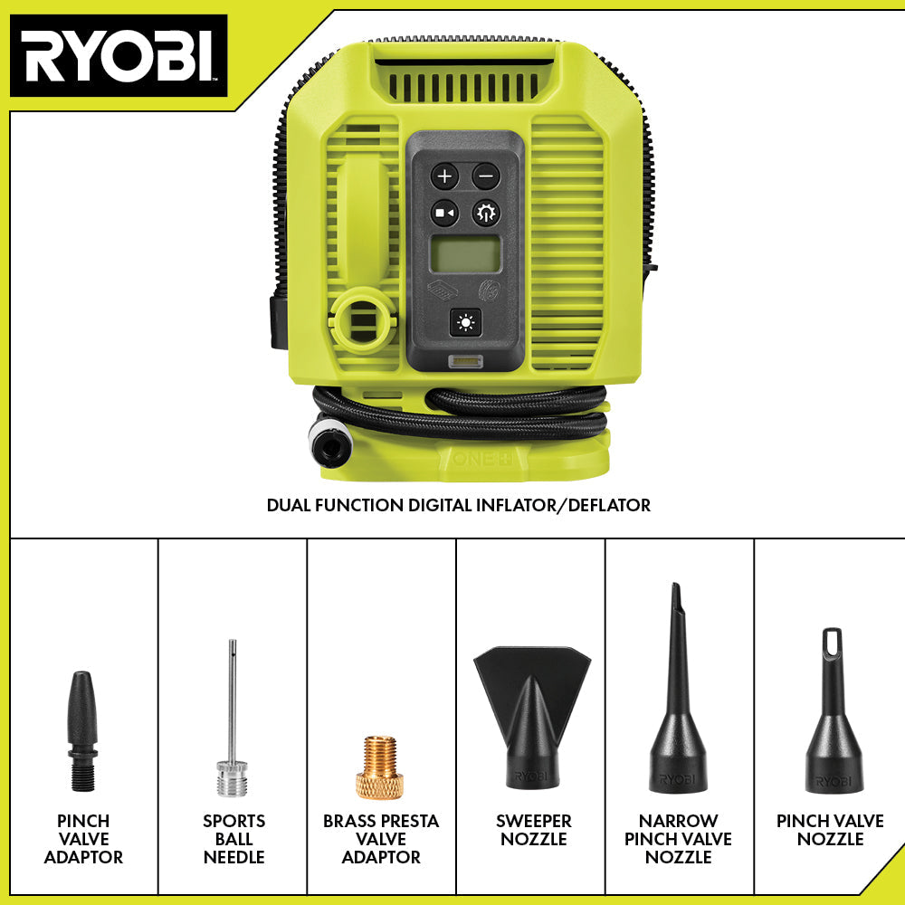 18V ONE+ DUAL FUNCTION DIGITAL INFLATOR/DEFLATOR Image 2