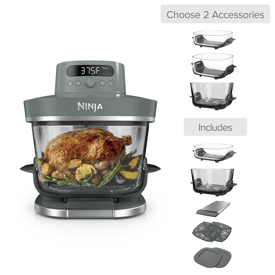 Build Your Own Ninja Crispi Pro Glass Air Fryer in Ash Gray