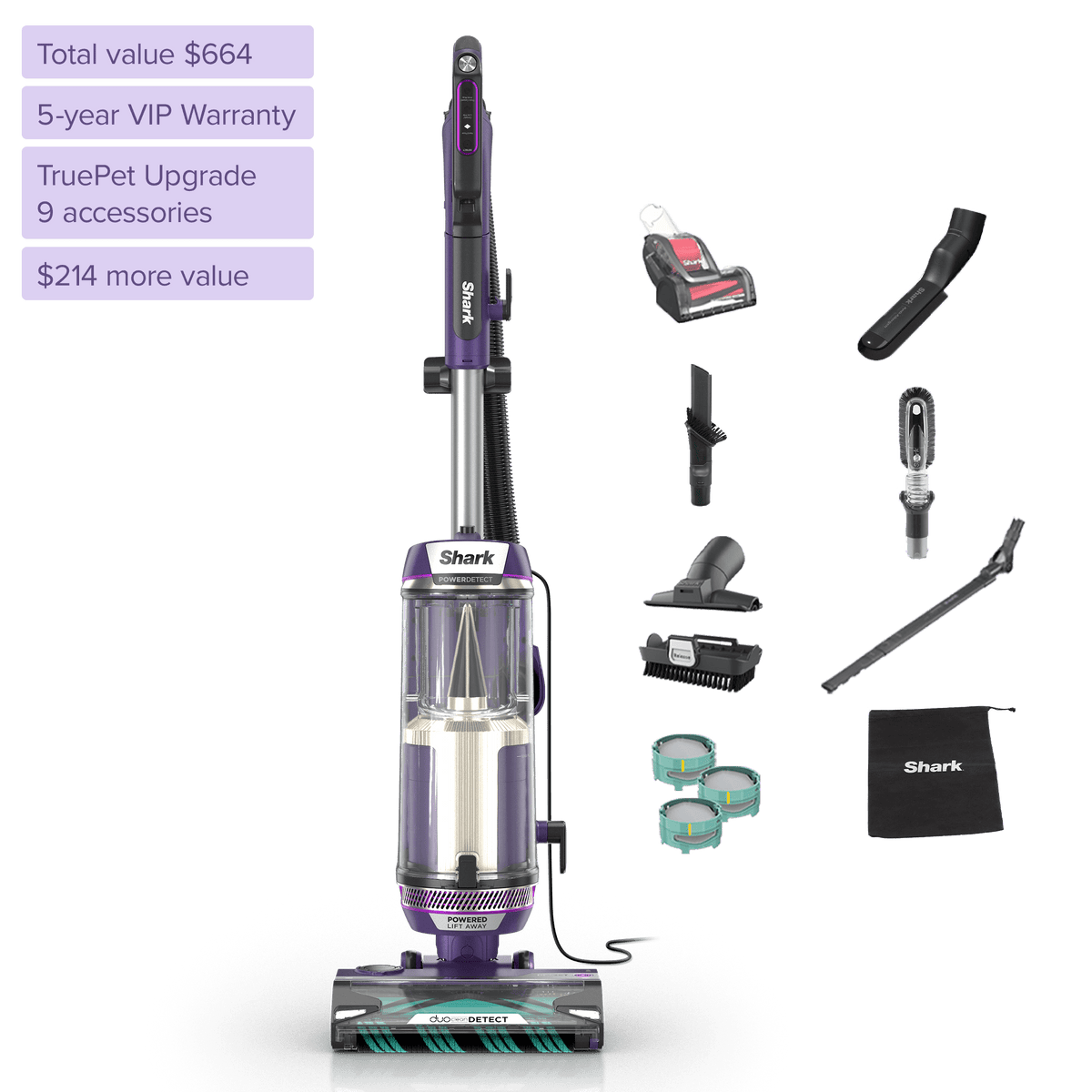Shark® PowerDetect™ Upright Vacuum Pet Bundle