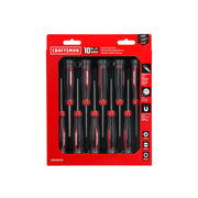 Photo of CRAFTSMAN precision screwdriver set with red handles, model CMHT65140, front view on white background.