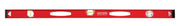 Craftsman CMHT82345 red box beam level with three vials, front view on white background.