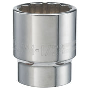Craftsman chrome socket 1-1/2 inch, SKU CMMT47782, shown upright on white background, tool photography.