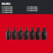 Photo of Craftsman Torx bit socket set CMMT50839, seven black sockets labeled T40 to T70, on white background.